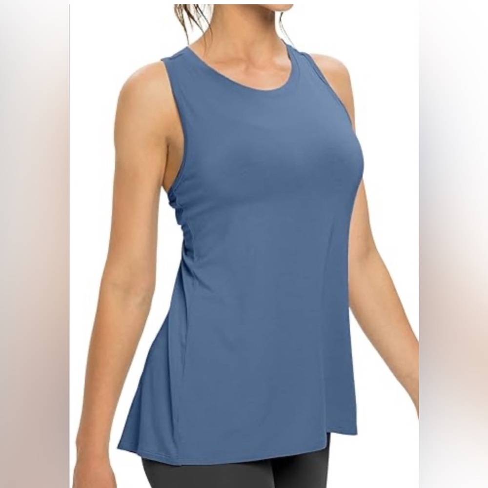 Columbia Omni Wick Fitness Workout Athletic Tank Blue Small
